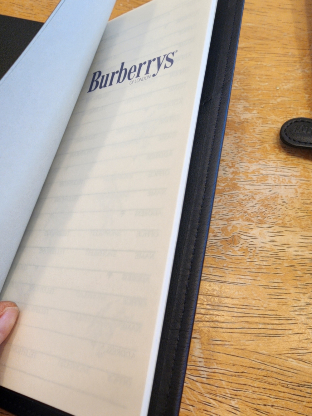 Burberry Black Leather Journal Cover - Picture 16 of 16
